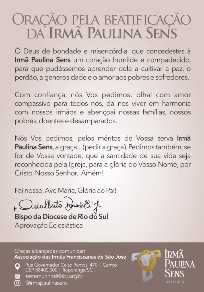 Santinho oração